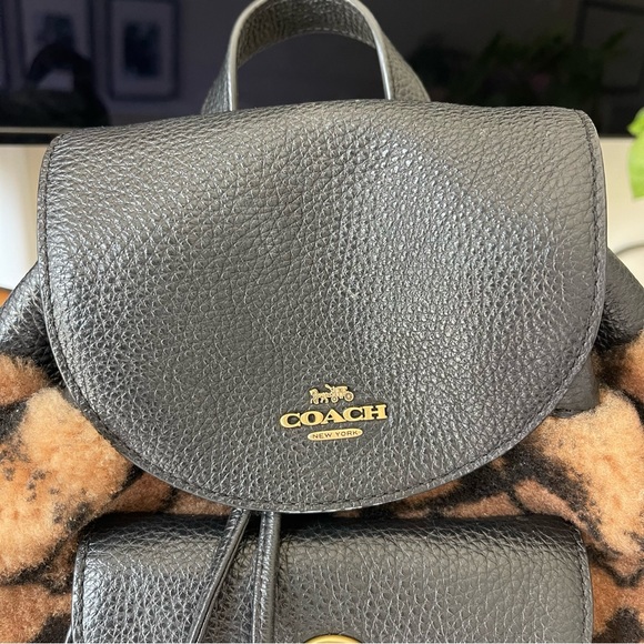 Coach X Jennifer Lopez Pennie 22 In Signature Shearling Backpack - Picture 3 of 9